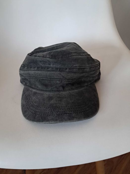 nowa szara bawełniana czapka z regulacją