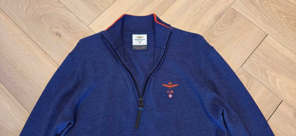 Męski wełniany sweter Aeronautica Militare Rozmiar L