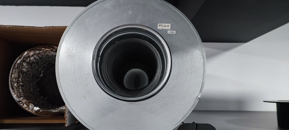 Silenciador inline para sistemas de extração de ar