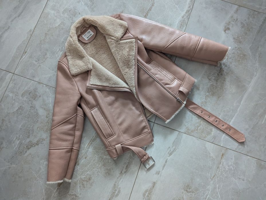 Zara косуха kids 164 см зимова кожанка шкірянка куртка