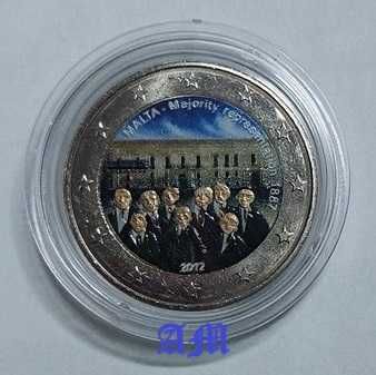 Moedas Euro coloridas de  2€