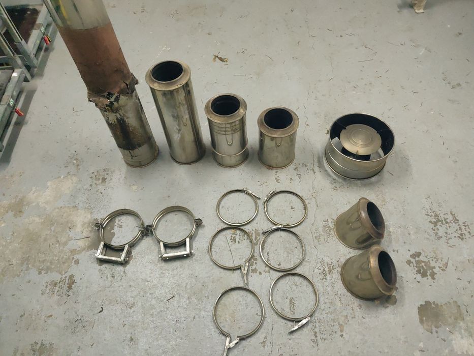 Tubos chaminé inox parede dupla (isolados) + acessórios
