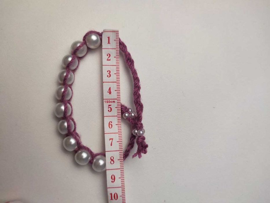 Pulseira com Pérola em Macramê
