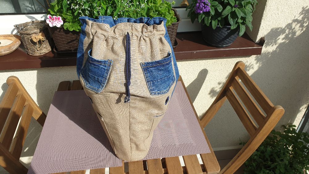 Organizer standard komin jeans patchwork boho do torby obag różne kol.
