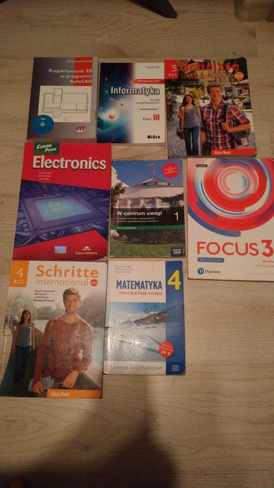 Książki podręczniki ćwiczenia technikum liceum kl.1,2,3,4,5 elektronik