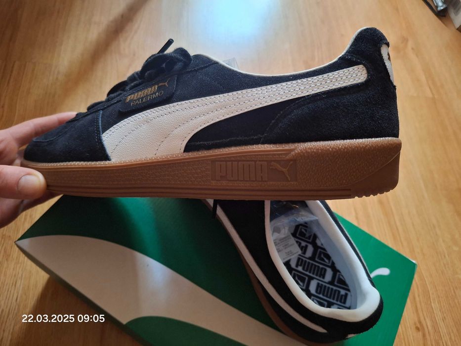 Мужские кросовки (кеды) низкие Puma Palermo 396463-10 45 Черные