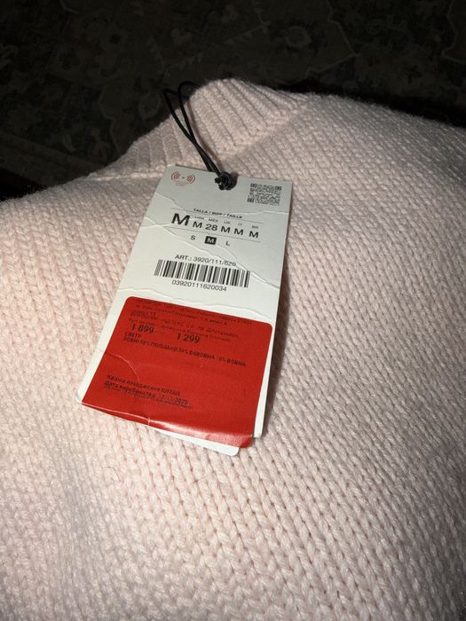 Светр zara рожевий новий