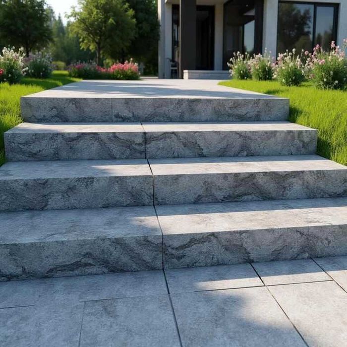 Stopień / Blok granitowy Royal Juparana płomieniowany 130x35x15 cm