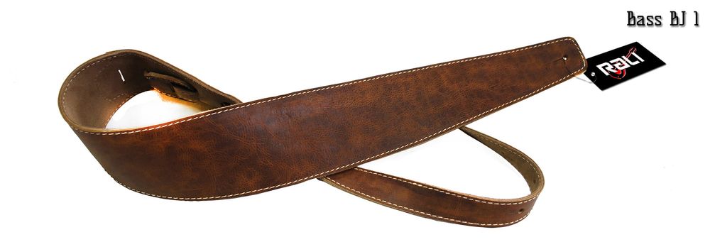 Skórzany pas do gitary basowej RALI BJ (brązowy)