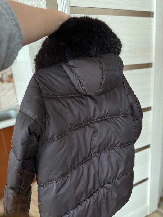 куртка шоколадна зимова жіноча 46 розмір S-M