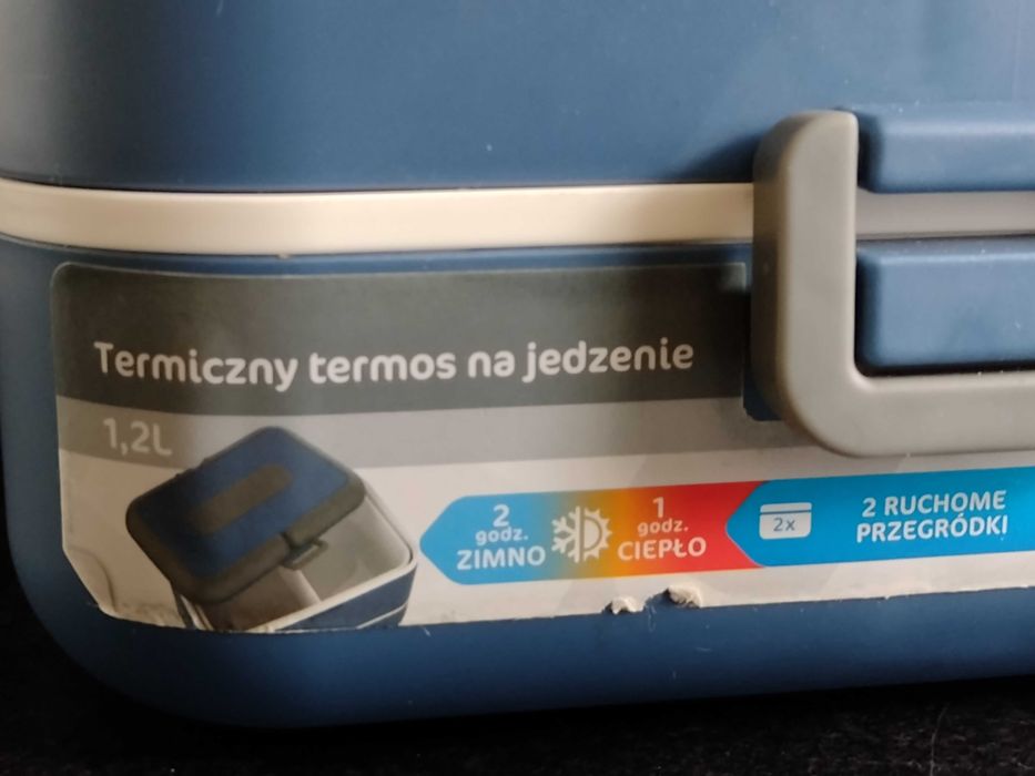 Termiczny Termos na żywność - 3 przegródki łyżka