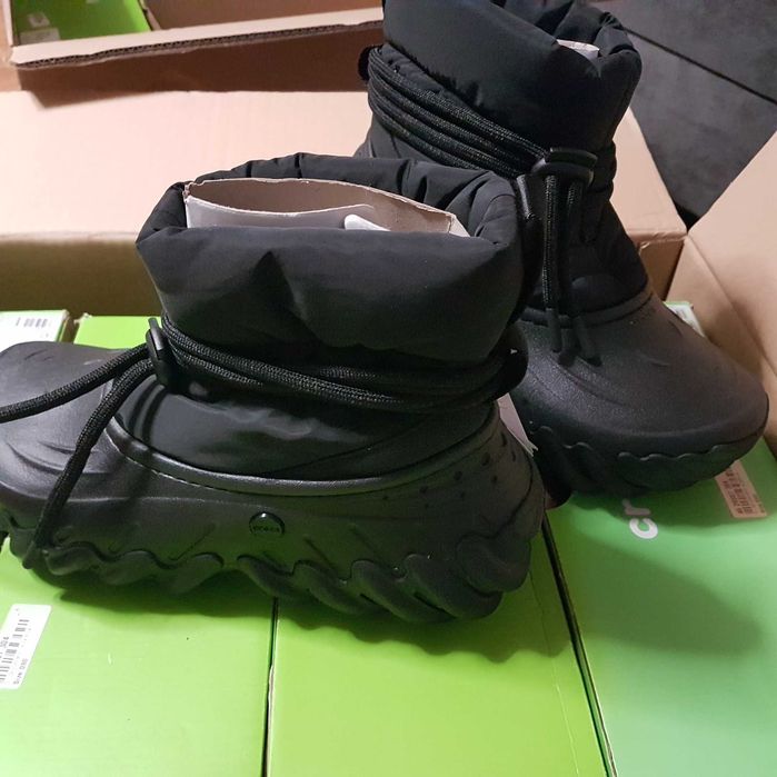 crocs echo boot termiczne buty zimowe śniegowce 41/42 black/black