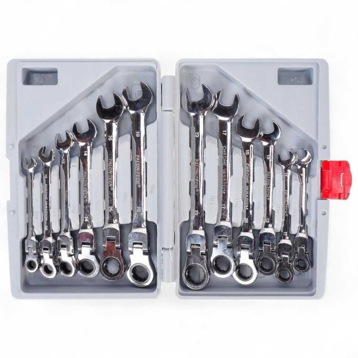 Набір ключів із тріскачкою Wertis 12 одиниць у кейсі