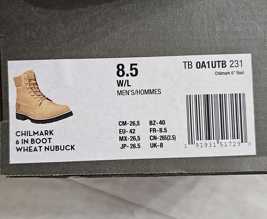 Buty timberland  chilmark 6 in boot wheat nubuck