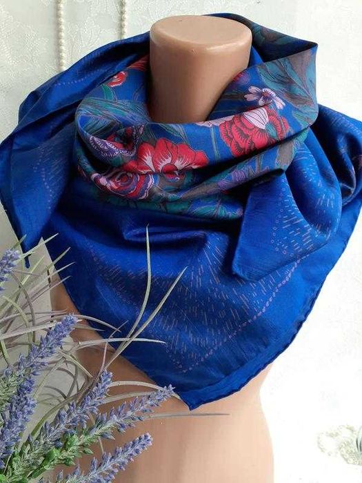 Райский сад! винтаж роуль роспись батиком головной убор цветы бафф