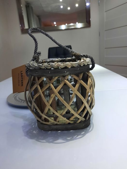 Wiklinowa latarenka lampion sznurek wisząca