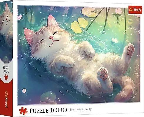 Puzzle 1000 Purrfekcyjny relaks TREFL. Nowy Produkt
