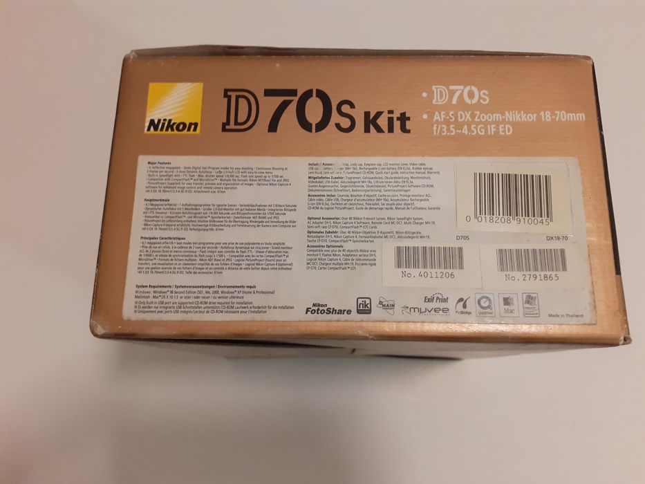Caixa, Nikon D70S Kit
