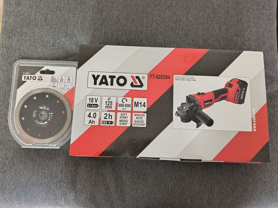 Zestaw narzędzi Szlifierka, Wiertarko-wkrętarka Zakrętarka Yato 18v