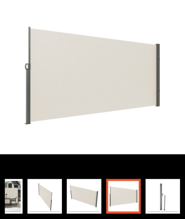 Toldo lateral retrátil 180x350cm