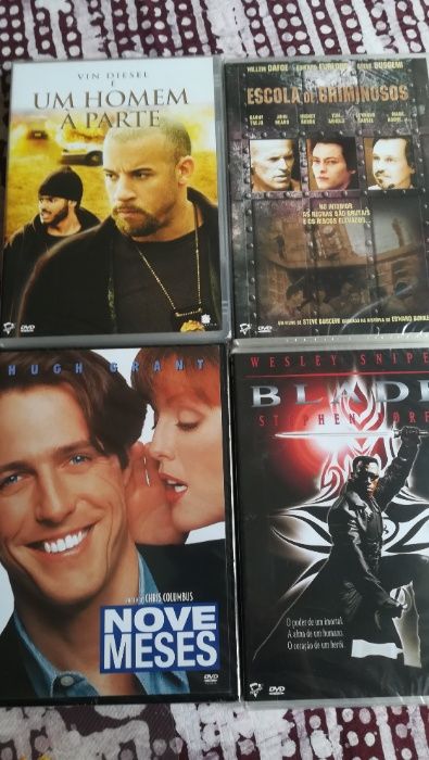 DVD novos Nove Meses,Um Homem à parte,Blade,Escola de criminosos