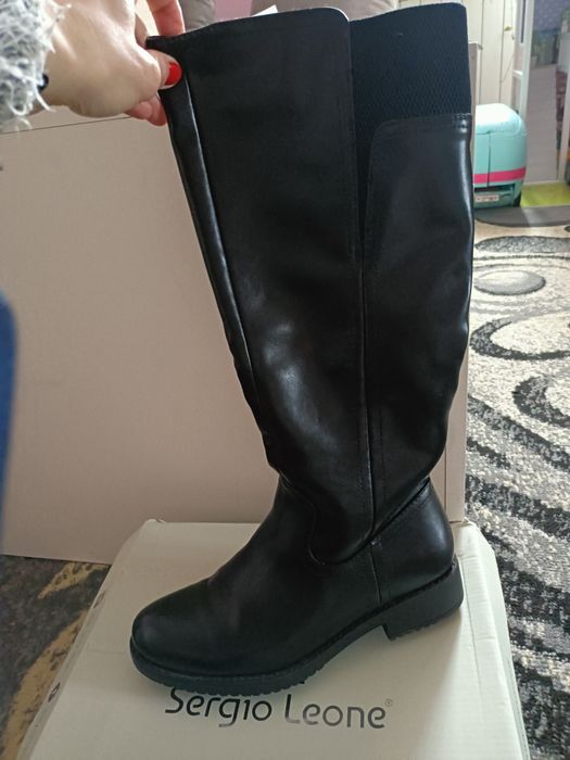 Nowe kozaki eko skóra