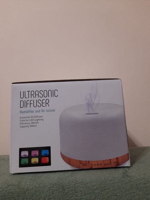 Aroma dyfuzor nawilżacz powietrza wood+ timer