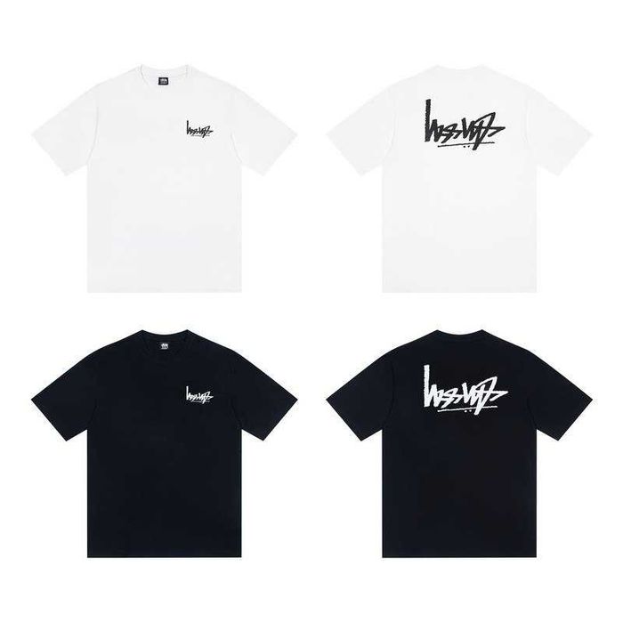 Нова Футболка stussy біла та чорна (XS-XXL)