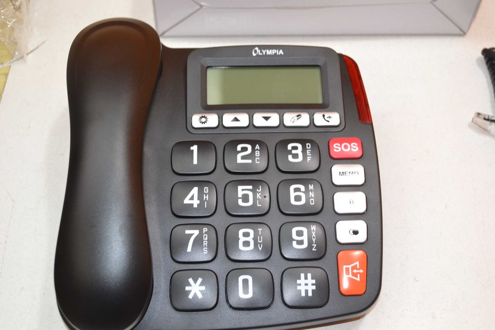 Telefon przewodowy stacjonarny Olympia 956646 duże przyciski