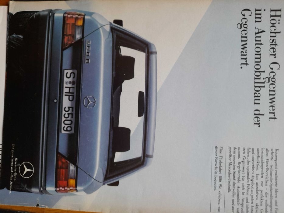 MERCEDES W 124    200D - 380 E wkładka reklamowa język niemiecki