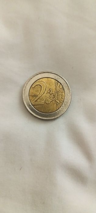 Moeda 2 euros 2002 Grega com defeitos