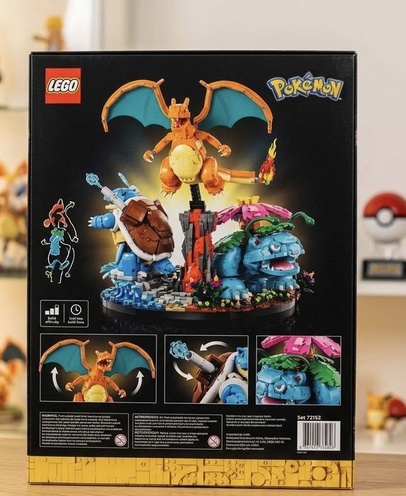 LEGO Pokémon 72153 - Venusaur, Charizard e Blastoise (6838 Peças) - NOVO E SELADO