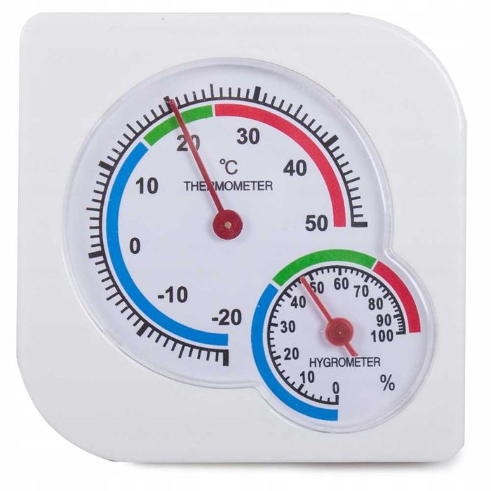 Termometr higrometr pomiar wilgotności pokojowy analogowy. Wewnętrzny