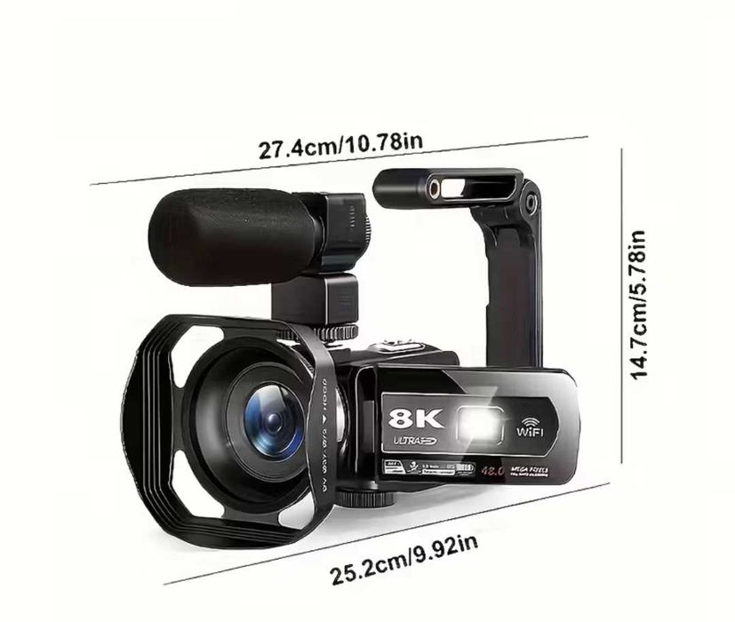 Câmera digital. Câmera de gravação de vídeo 8k