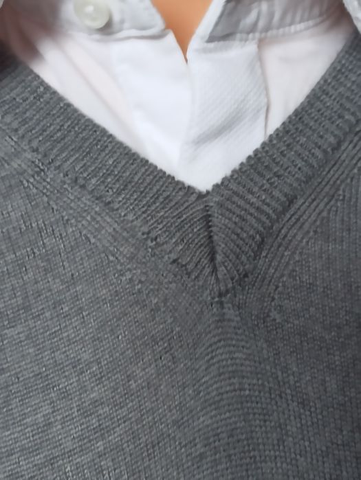 Sg Wełniana kamizelka męska L , XL wool szara kamizelka L, XL