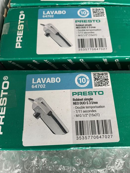 Lote de torneiras da marca presto novas hotéis restaurantes cafés