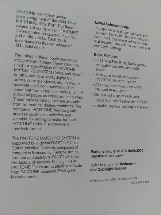 Livros Pantone, guia de cores