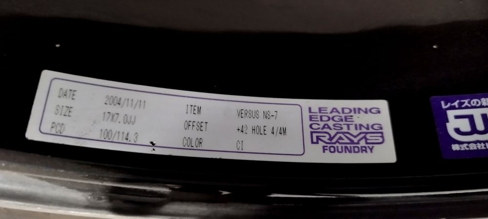 Jantes RAYS 17'' 4x114.3/ 4x100 c/pneus