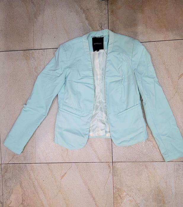 Żakiet miętowy elegancki marynarka Reserved rozmiar XS/34
