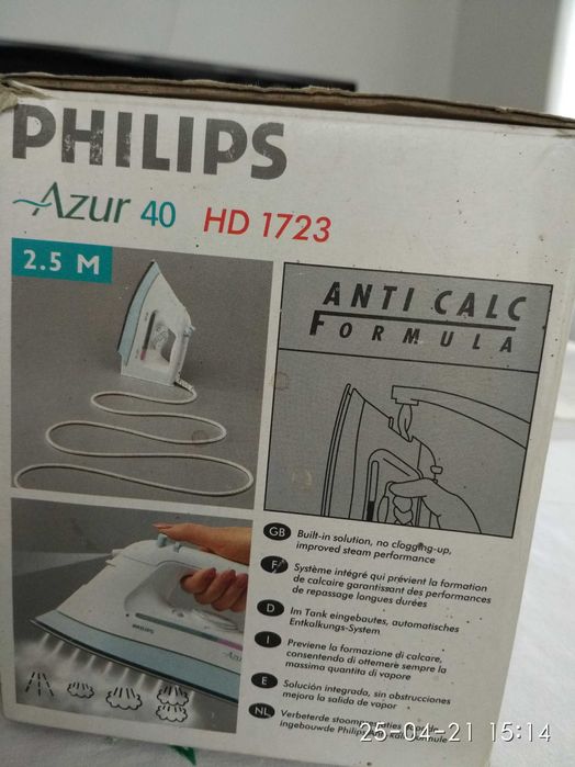 Oportunidade - Ferro Engomar Philips Azur 40 HD 1723