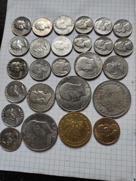 SREBRO monety USA stare