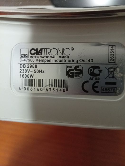 Ferro de engomar ciatronic