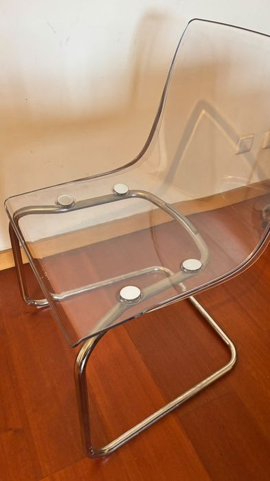 Conjunto de 6 Cadeiras IKEA TOBIAS Transparentes – Excelente Estado