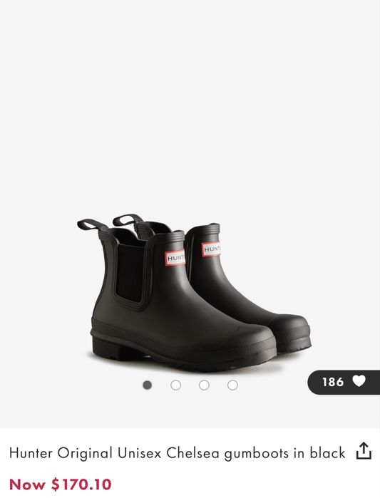 Hunter Original Unisex Chelsea gumboots