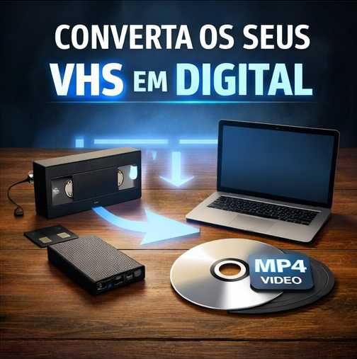 Conversão de VHS e VHS-C para digital