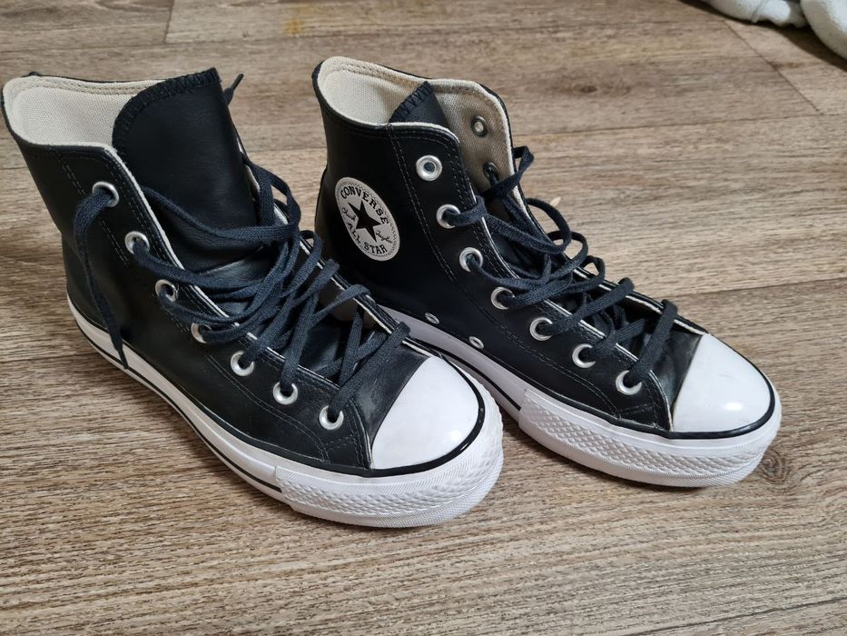 Кеди Converse високі шкіряні