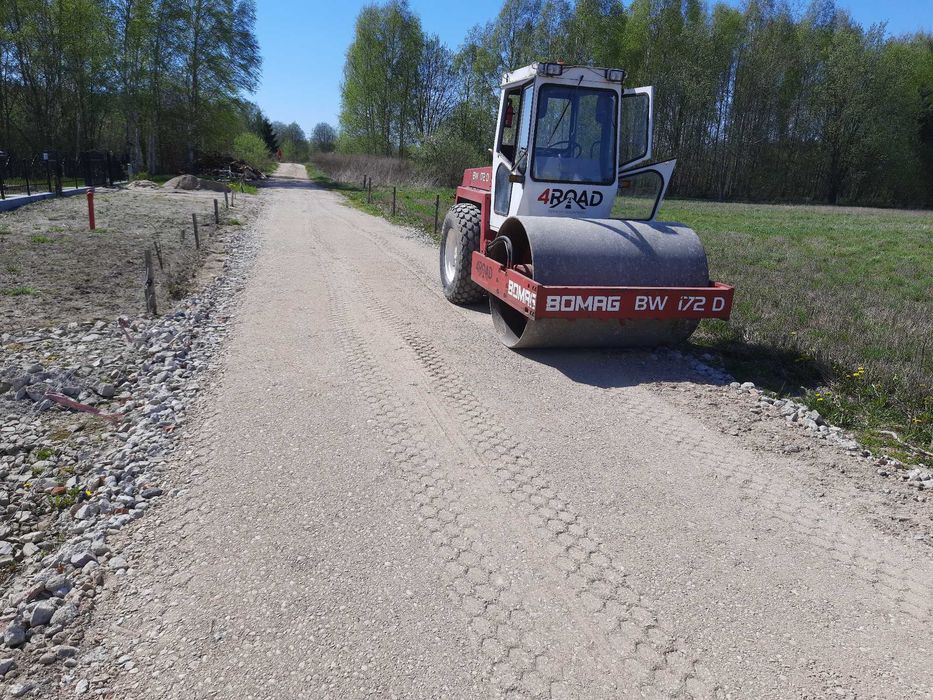 Roboty ziemne usługi koparko-ładowarką wykop transport żwir budowa