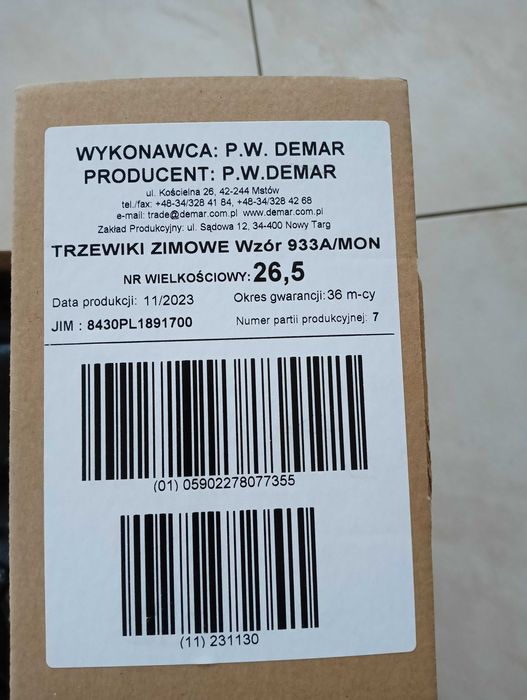 Trzewiki nowe rozmiar 26,5