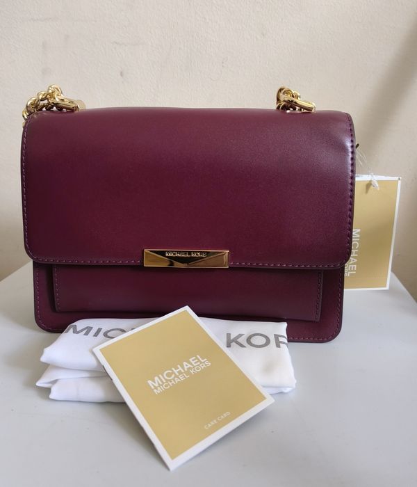 Michael Kors skórzana torebka na złotym łańcuszku