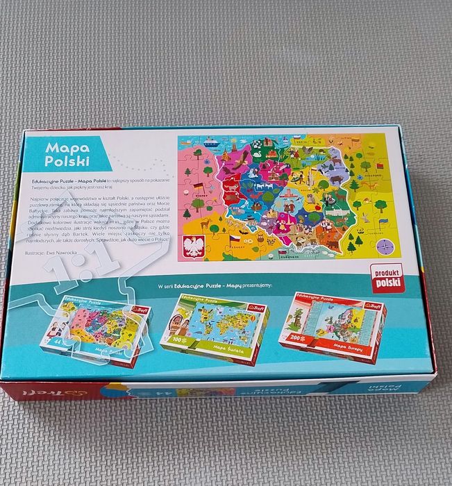 Puzzle Trefl edukacyjne mapa Polski 44 elementy 4-6 lat